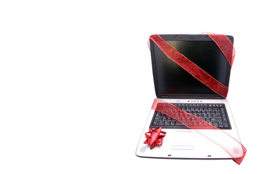 Portable Pc over white background