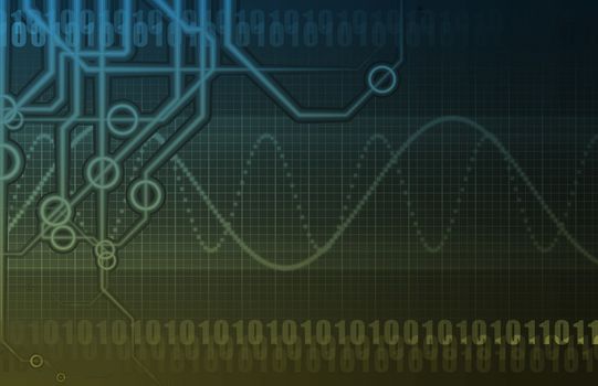 Futuristic Technology Data Flow as Art Abstract