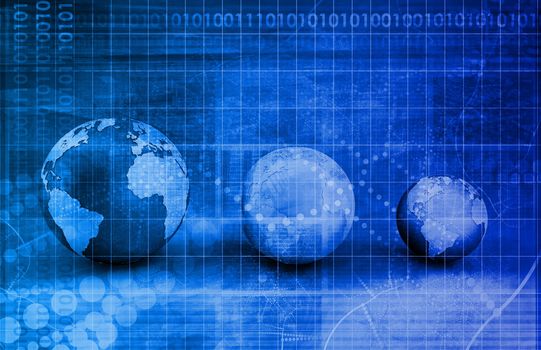 Security Network Data of the World Background