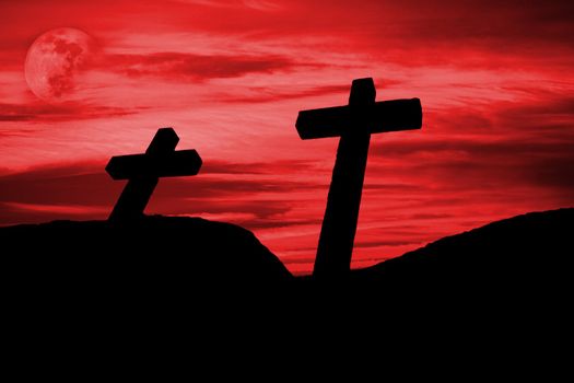 christian cross silhouette faith simbol