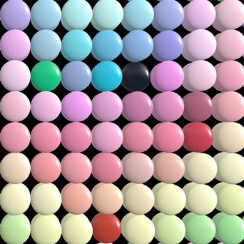 many pastel colored pills or sweets textured