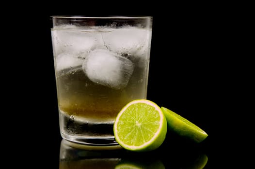 A glass of lemon lime and bitters