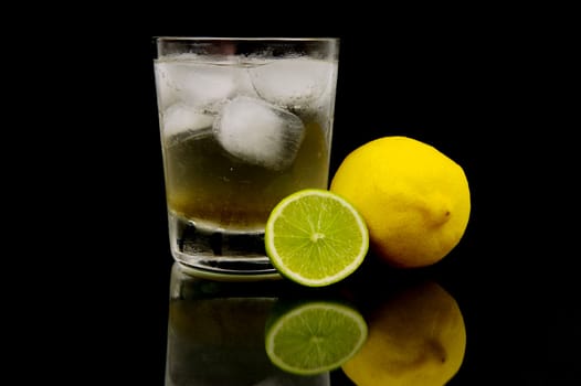 A glass of lemon lime and bitters