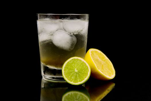 A glass of lemon lime and bitters