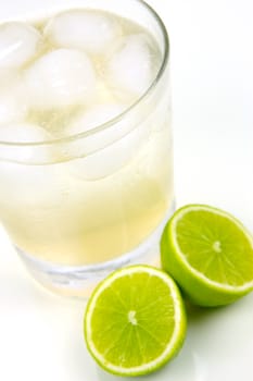 A glass of lemon lime and bitters