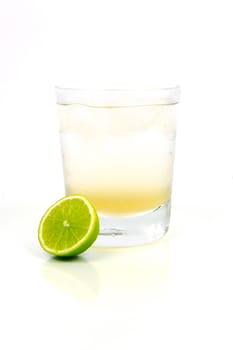 A glass of lemon lime and bitters