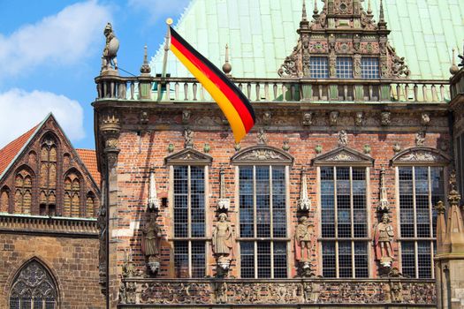 Detail of the townhall in Bremen, Germany. World heritage site.