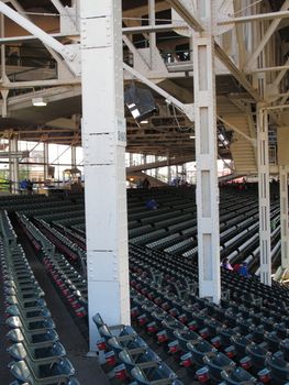 Obstructed seating at the Cubs old time home ballpark