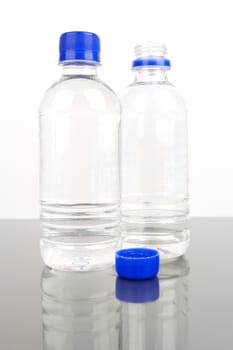 Drinking Water isolated against a black and white background