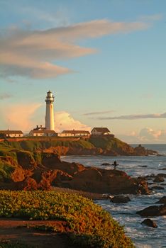 lighthouse at Peogon Point, california
