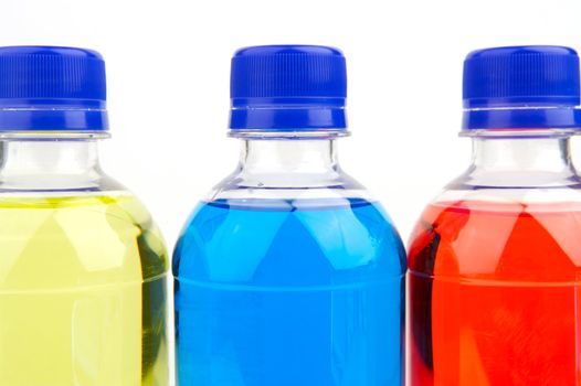 Sports drinks isolated against a white background