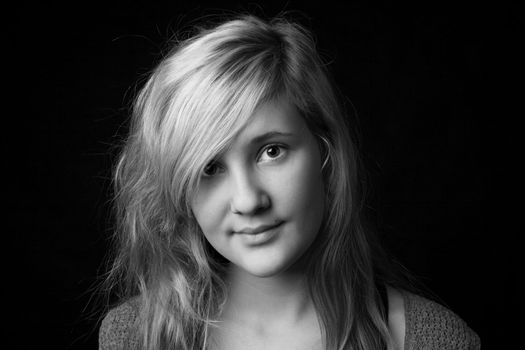Portrait of young beautiful teenage girl
