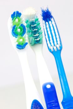 Dental products isolated against a white background