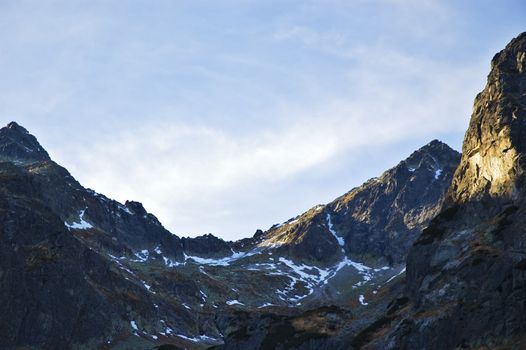 Tops of High Tatras Mountains in Slovakia.