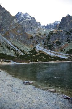 Lake in High Tatras Mountains in Slovakia