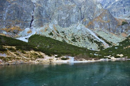 Lake in High Tatras Mountains in Slovakia