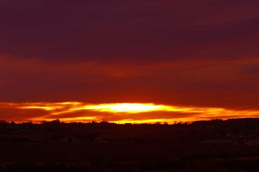 Colorado sunrise looks like the "eye of God" opening to greet the new day.