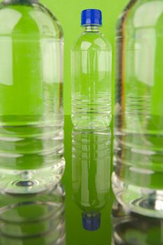 Bottles of bottled water isolated