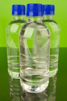 Bottles of bottled water isolated