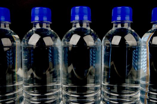 Bottles of bottled water isolated