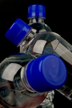 Bottles of bottled water isolated