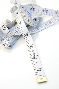 Weight watching healthy living items isolated.