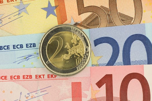 Euro currency close up