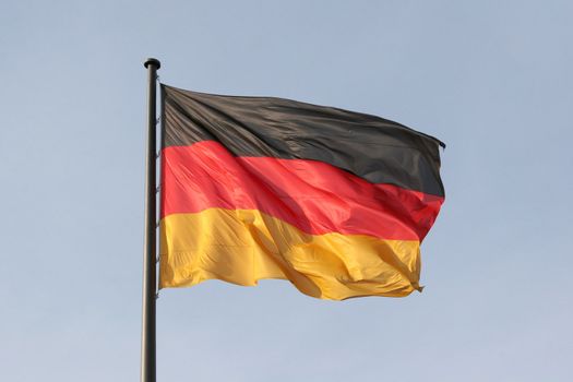 german flag waving in the wind