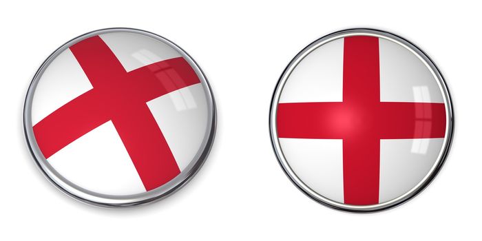button style banner in 3D of england