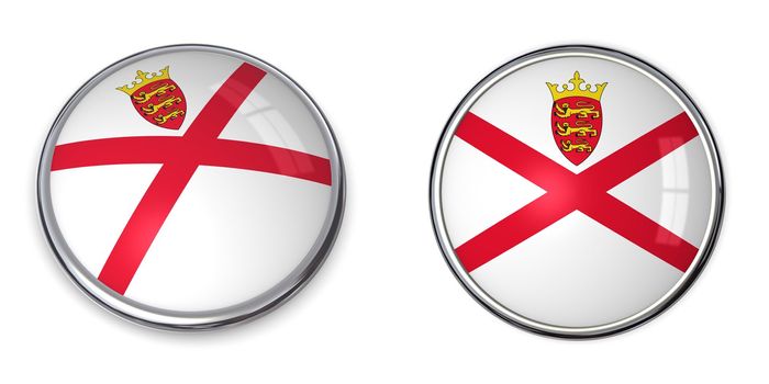 button style banner in 3D of Jersey