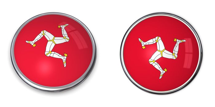 button style banner in 3D of Isle Of Man
