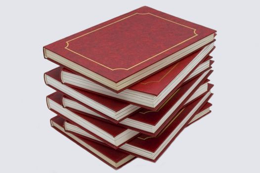 red books isolated on background