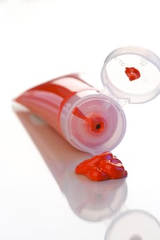 Acrylic paints isolated on a white background