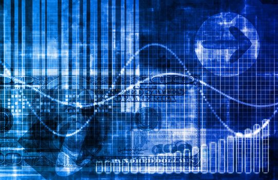 Digital Economy Abstract Business Concept Wallpaper Background