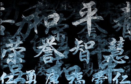Chinese Writing Calligraphy as a Art Abstract