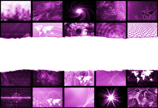Trendy Digital Abstract With Space for Text