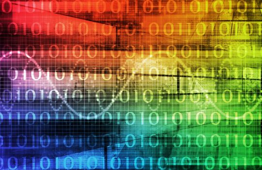 Technology Background as a Colorful Abstract Art