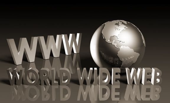 WWW World Wide Web 3d as Concept