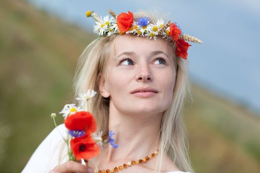 wild flowers and a girl