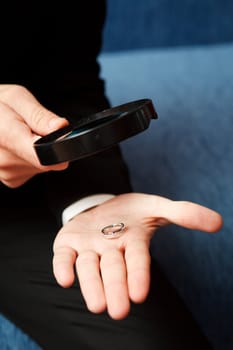 wedding rings through the loupe