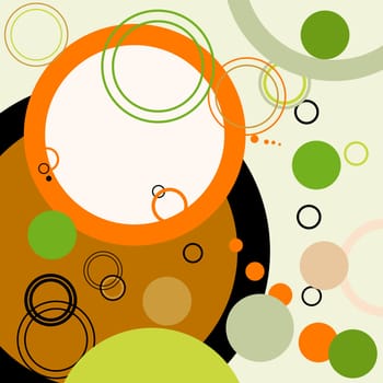 Abstract retro background with circles