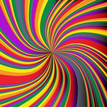 Swirl rainbow background, abstract art