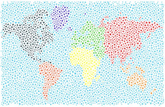 Stylized world map