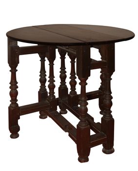 Antique Extension Table isolated with clipping path