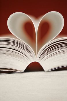 A love heart amongst the pages