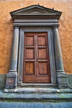 Ancient Door in a Building Facade, Pisa