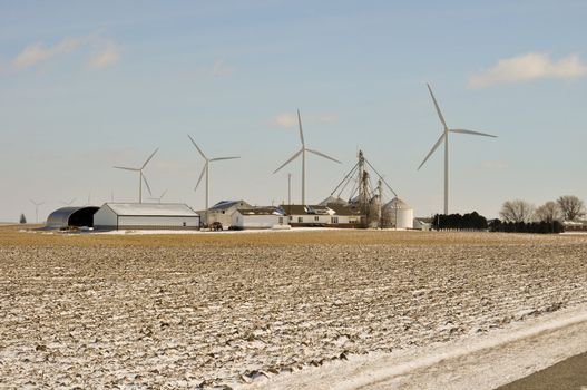 Indiana Wind Turbine over the family farm