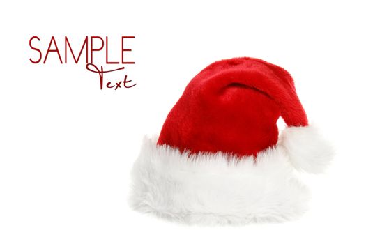 Santa Clause Hat With Copyspace on White Background