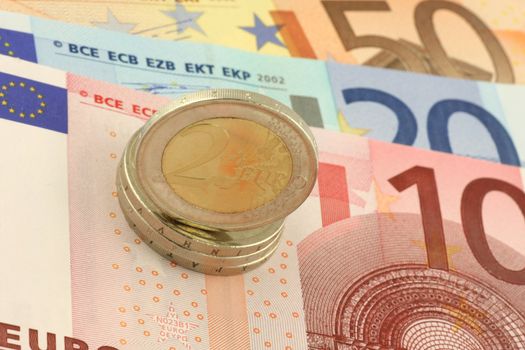 Euro currency close up