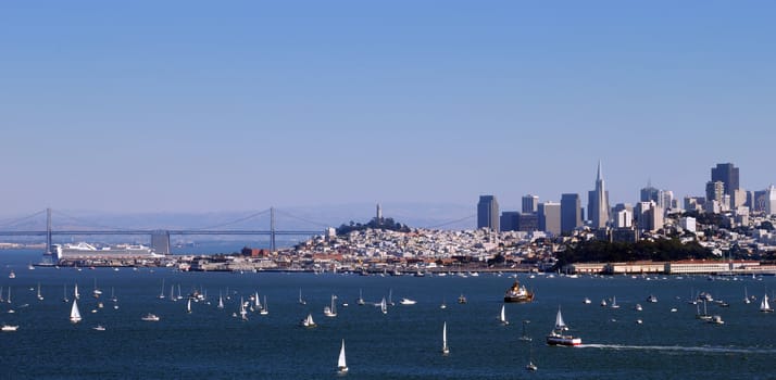 San Francisco Panorama from the Bay Bridge to Downtown